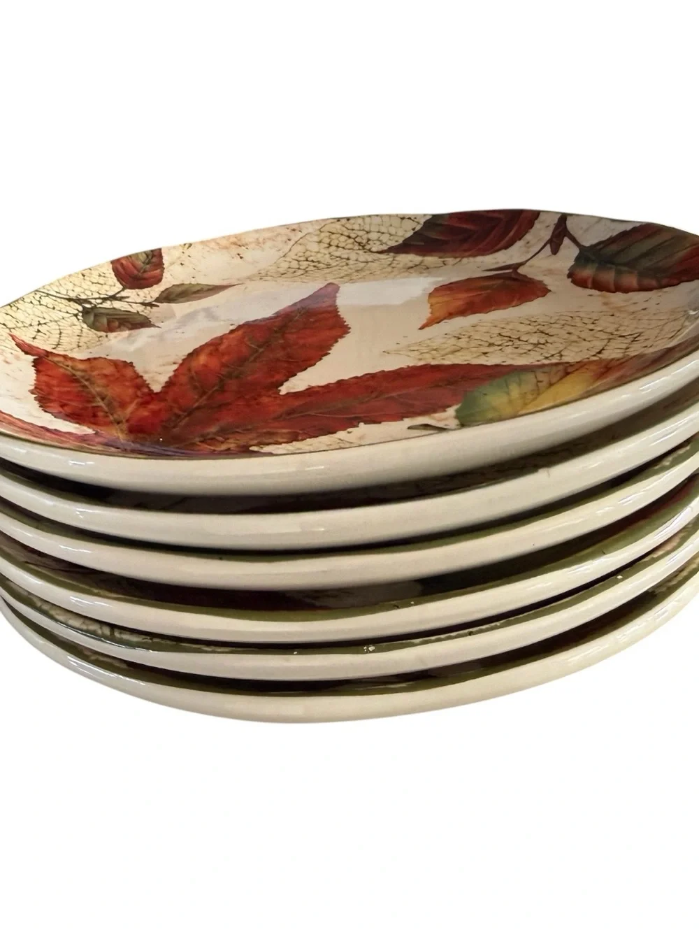 Pier 1 Fall Leaf Plates Set of 6